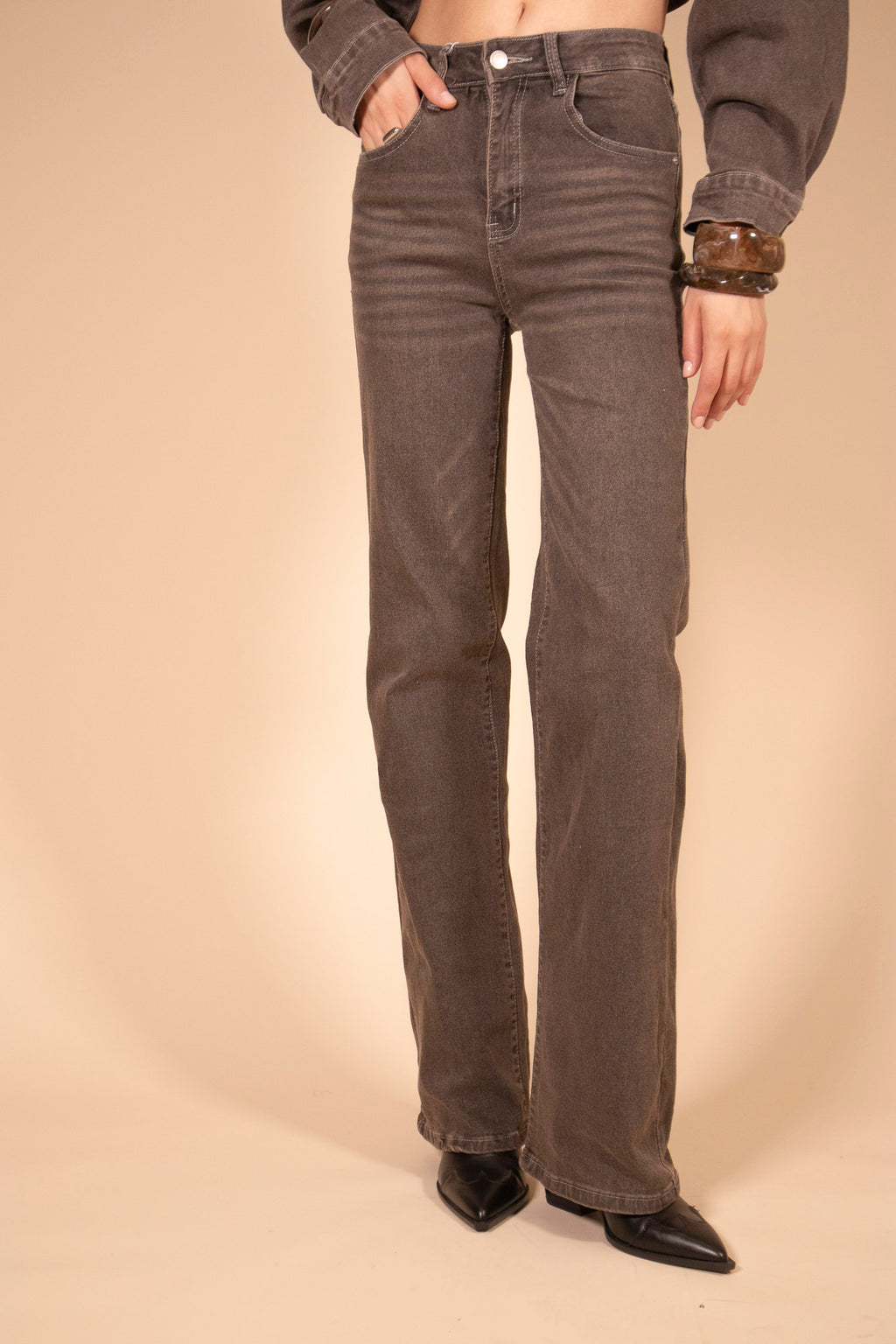 DENIM WIDE CHOCO
