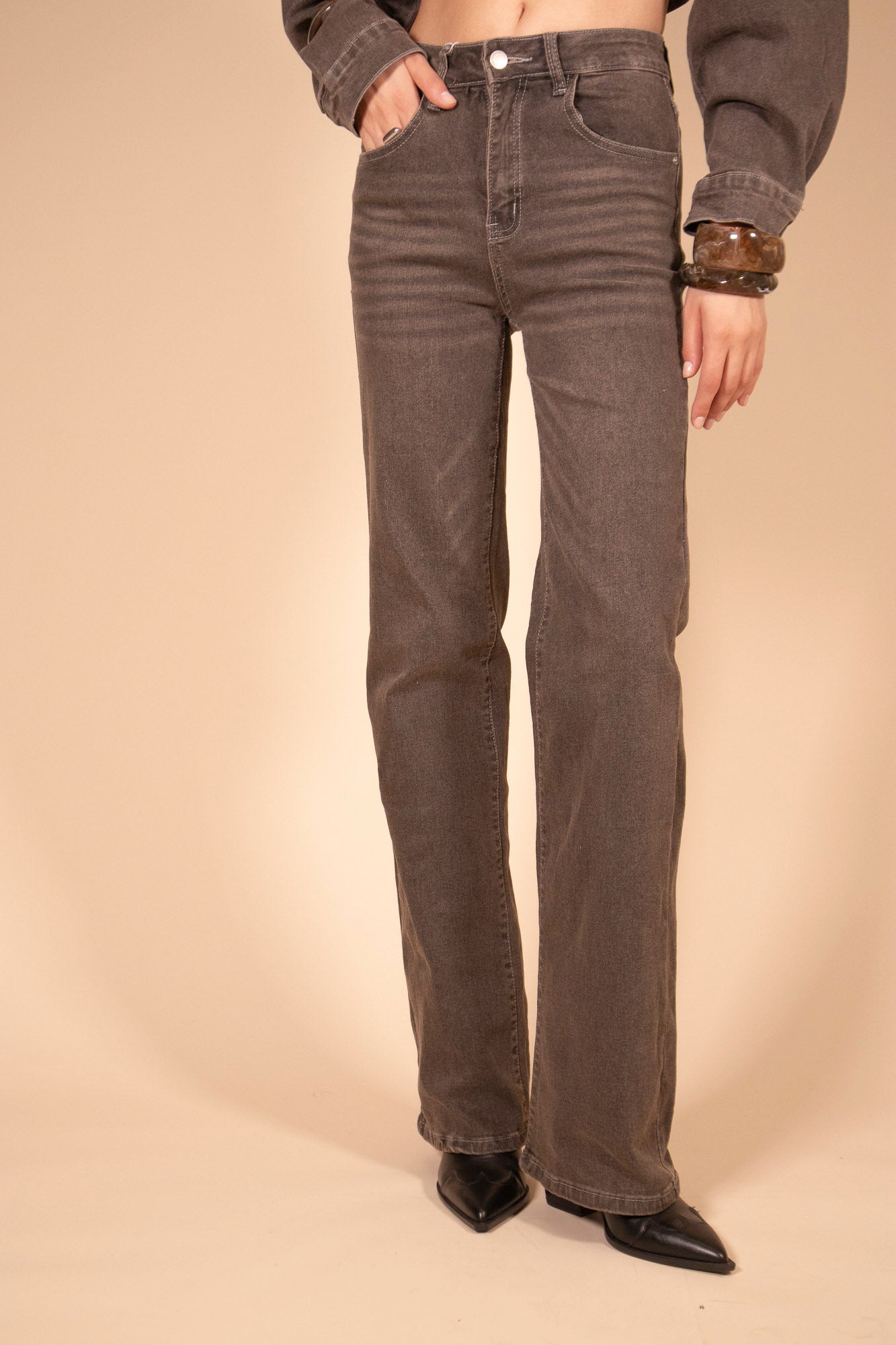 DENIM WIDE CHOCO