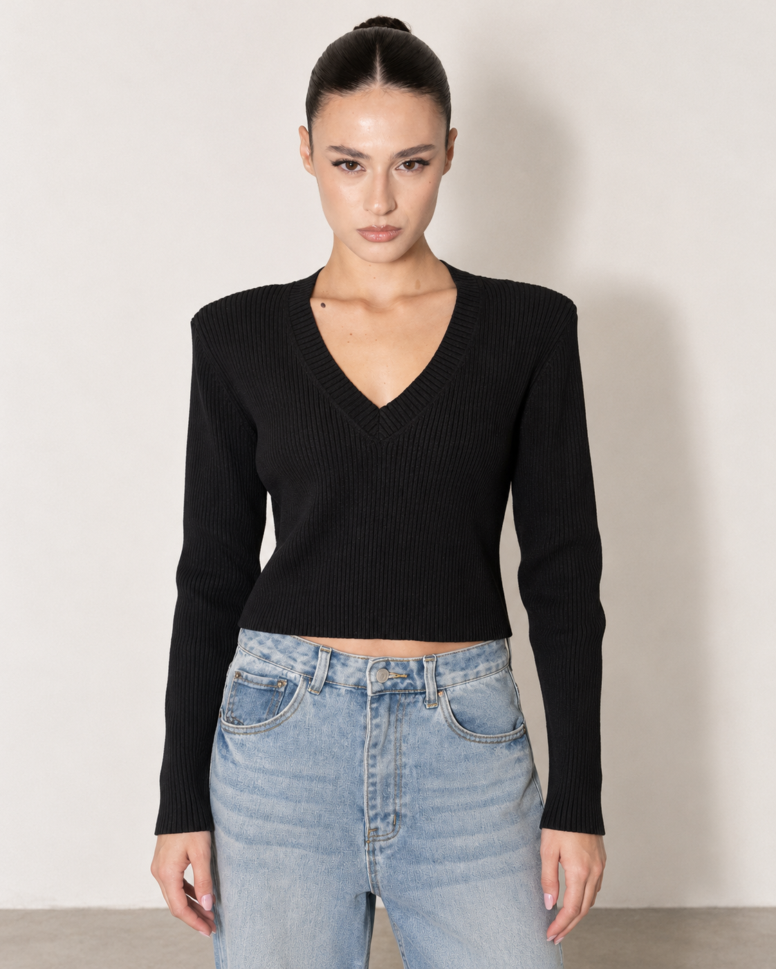 MAGLIONE SCOLLO A V SPALLINA
