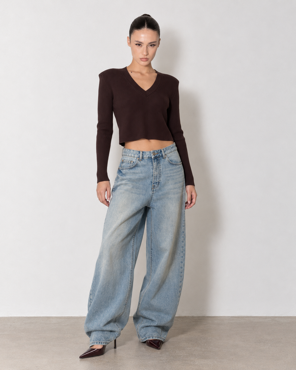 MAGLIONE SCOLLO A V SPALLINA